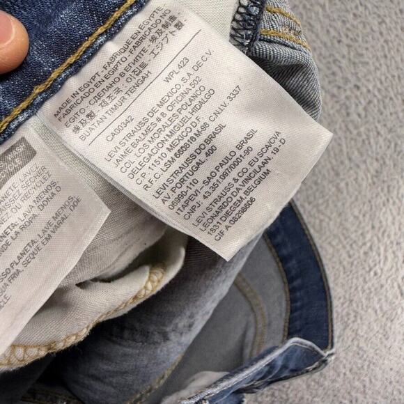 Levi's Jeans Men's 32x30 Blue Denim Medium Wash Faded Whisker Straight Red Tab - Picture 8 of 11